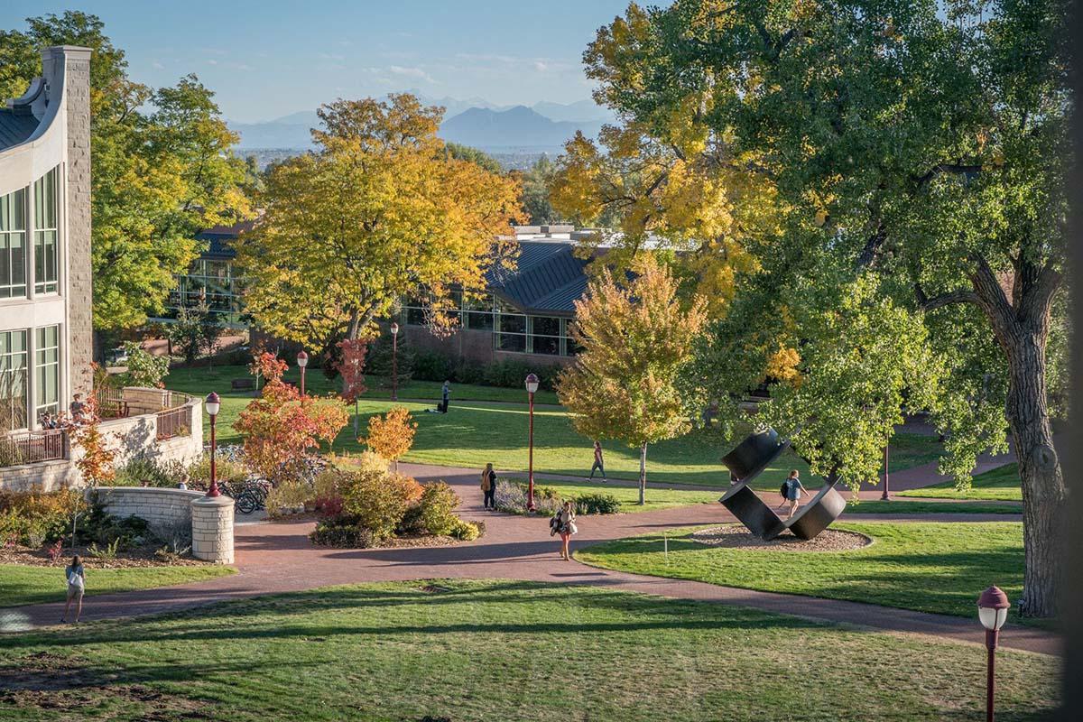 campus grounds in early fall